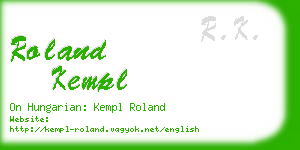 roland kempl business card